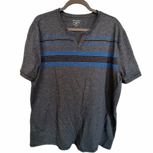 Banana Republic Gray and Blue Striped Shirt